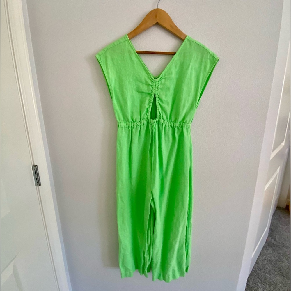 Zara Girls Linen Lime Romper